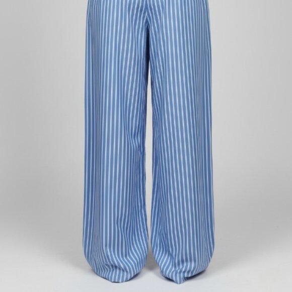 MISSGUIDED Buttoned Striped Wide Leg Pajama Pants Office Wear S - Picture 11 of 14